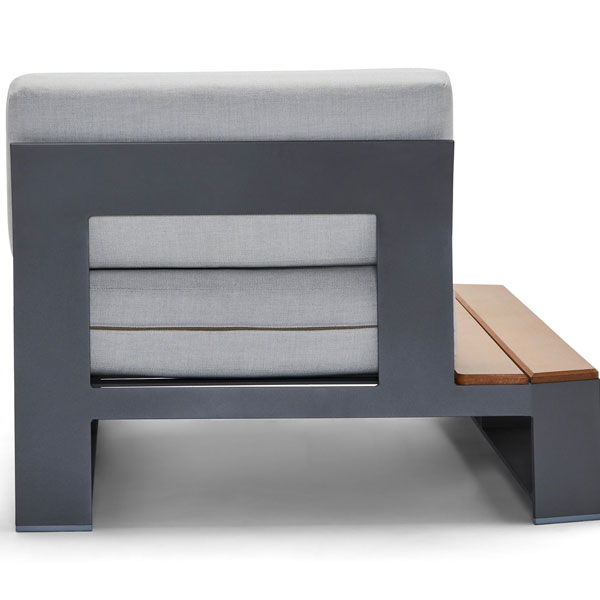 Gather LHF Chaise Unit w/Next Teak by Woodard - Image 3